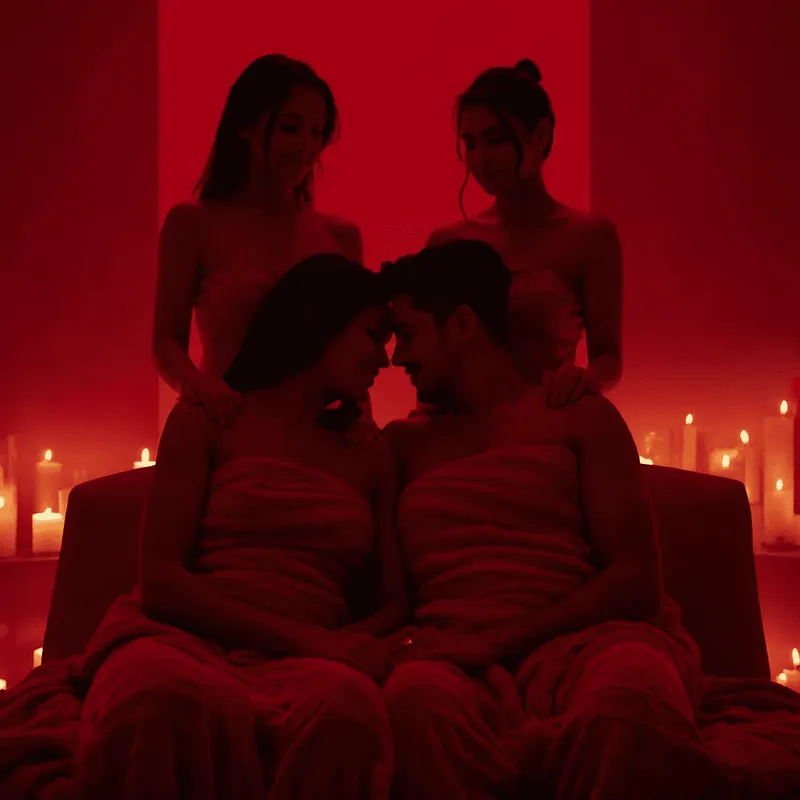 Massagem para casais em ambiente romântico no Venus Spa Lisboa