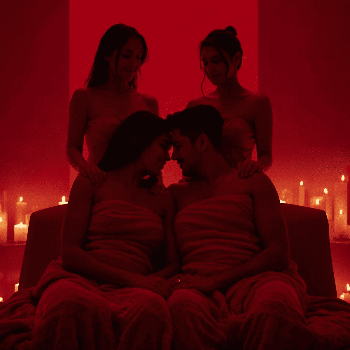 Massagem para casais em ambiente romântico no Venus Spa Lisboa